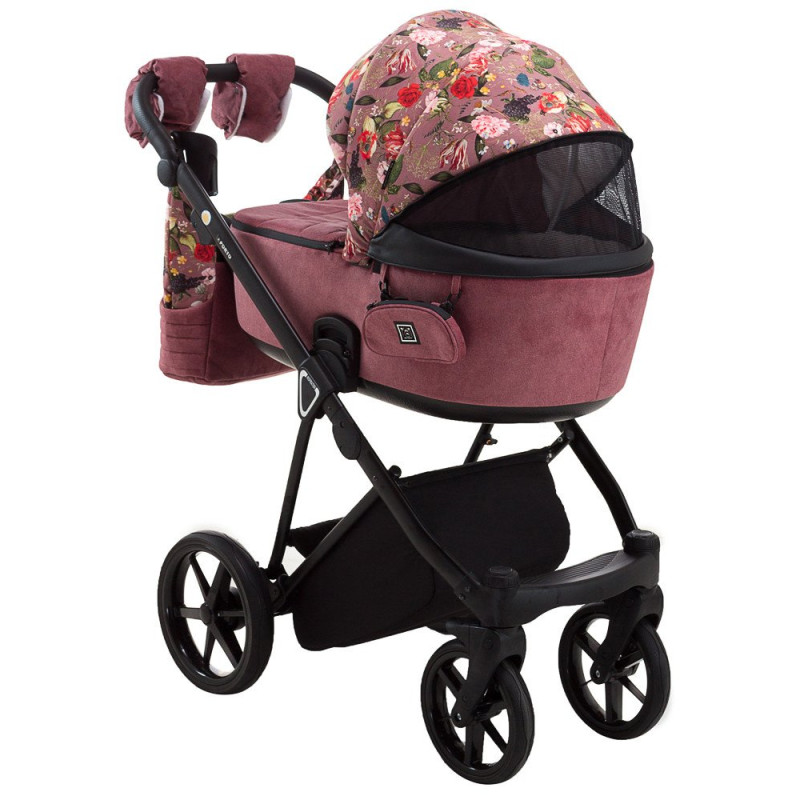 Універсальна коляска 2 в 1 Adamex Porto Flowers рожевий
