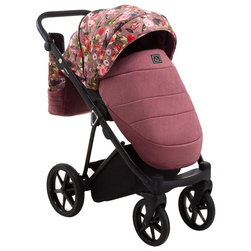 Універсальна коляска 2 в 1 Adamex Porto Flowers рожевий