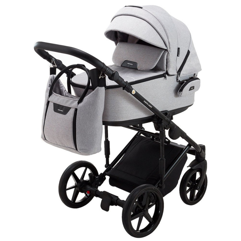Універсальна коляска 2 в 1 Adamex Porto Light Tip tk-1 світло-сірий