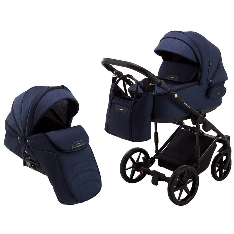 Універсальна коляска 2 в 1 Adamex Porto Light Tip темно-синій