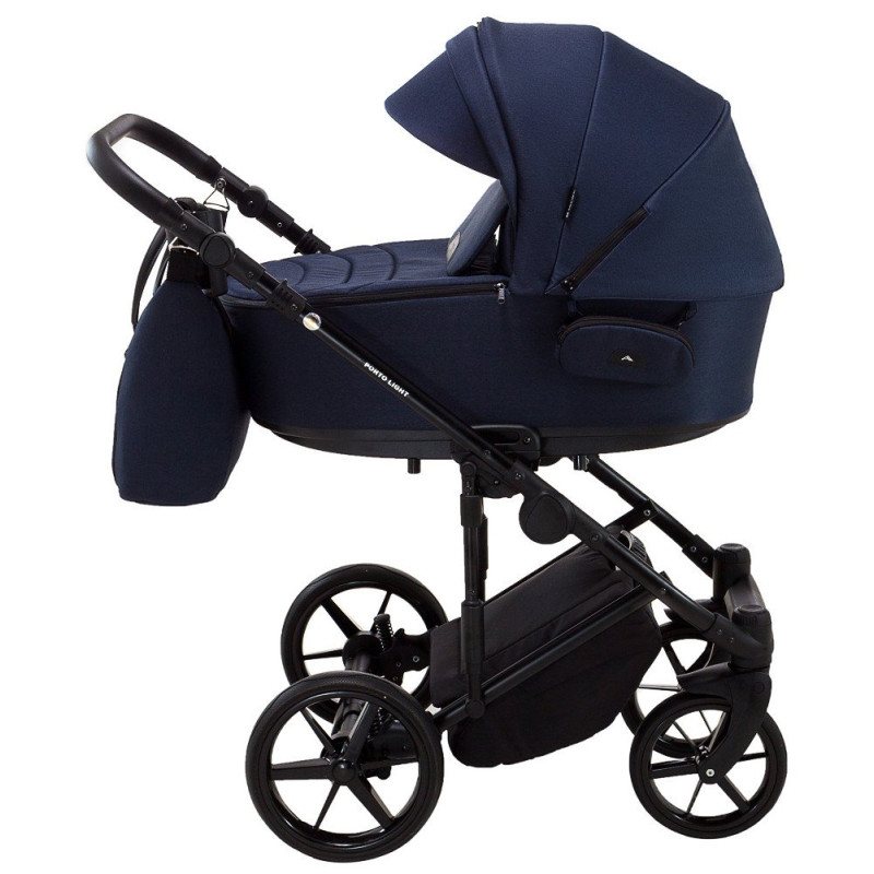 Універсальна коляска 2 в 1 Adamex Porto Light Tip темно-синій