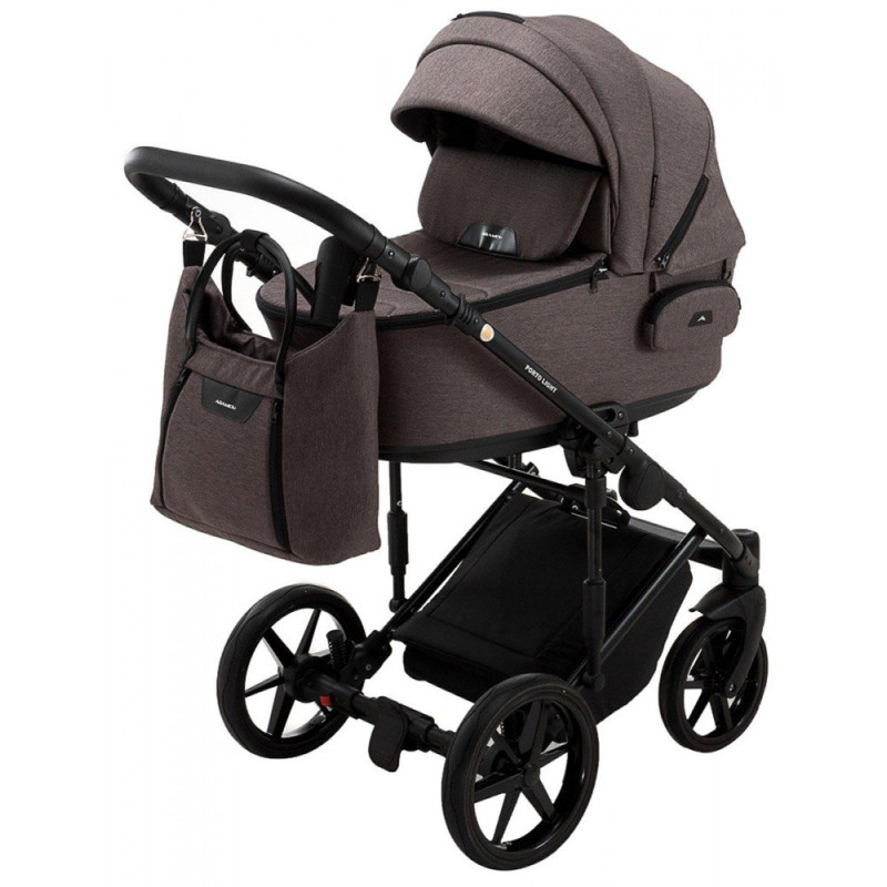 Універсальна коляска 2 в 1 Adamex Porto Light tk-21 шоколад