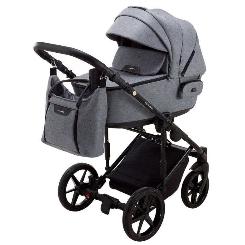 Універсальна коляска 2 в 1 Adamex Porto Light Tip tk-60 темно-сірий