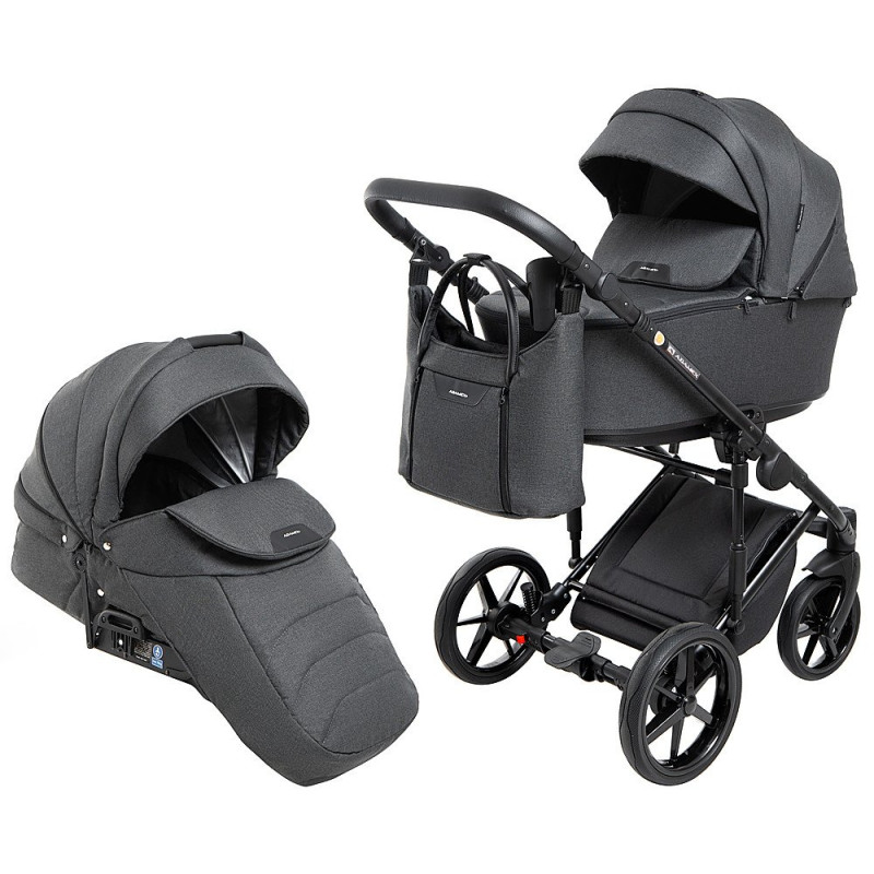 Універсальна коляска 2 в 1 Adamex Porto Light Tip tk-79 чорний