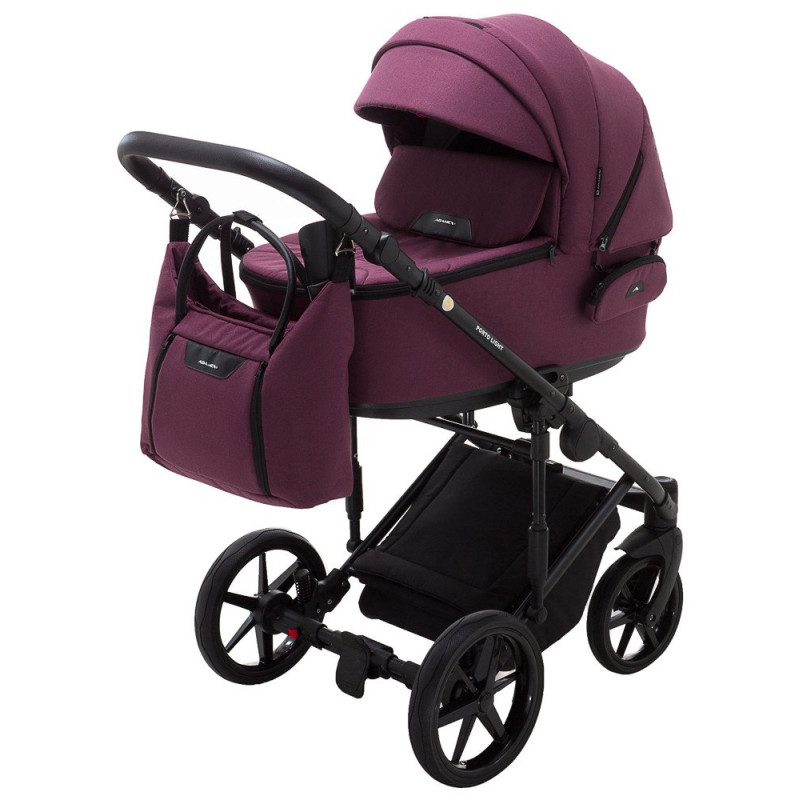Універсальна коляска 2 в 1 Adamex Porto Light Tip бордовий