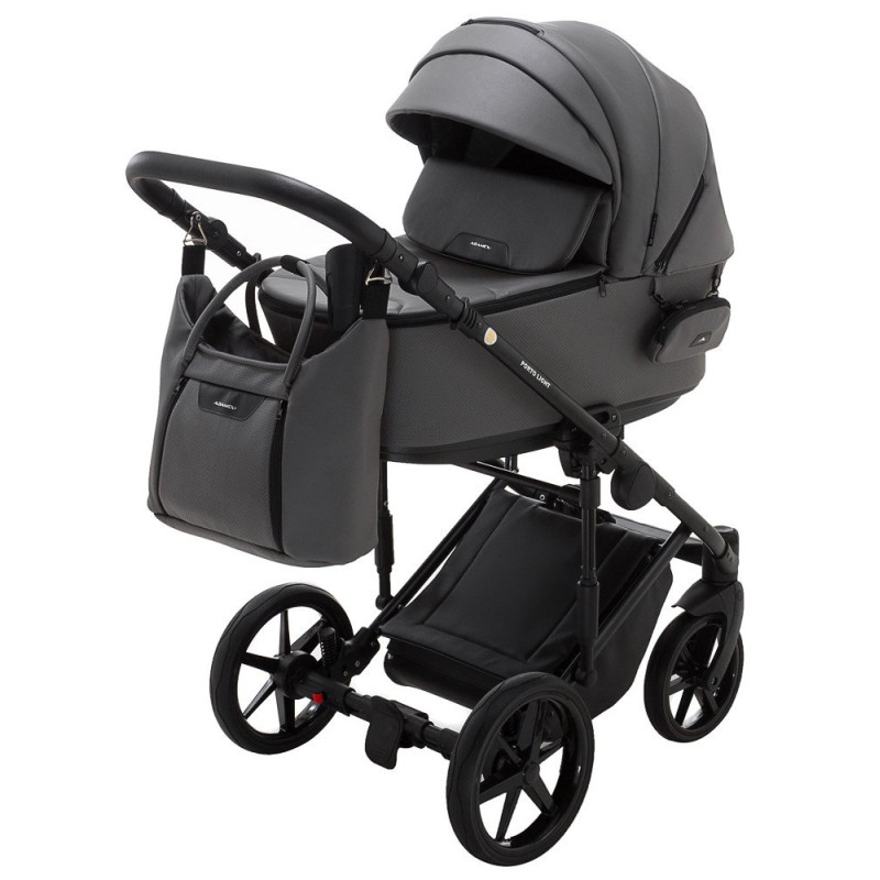 Універсальна коляска 2 в 1 Adamex Porto Light ECO sa-4 темно-сірий