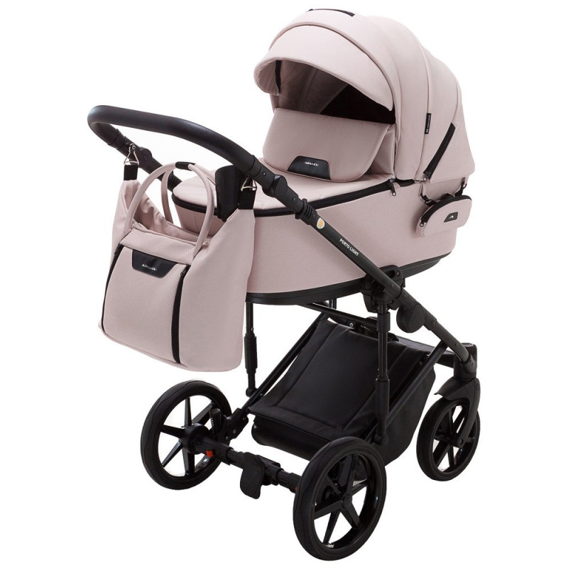 Універсальна коляска 2 в 1 Adamex Porto Light ECO рожевий пудра