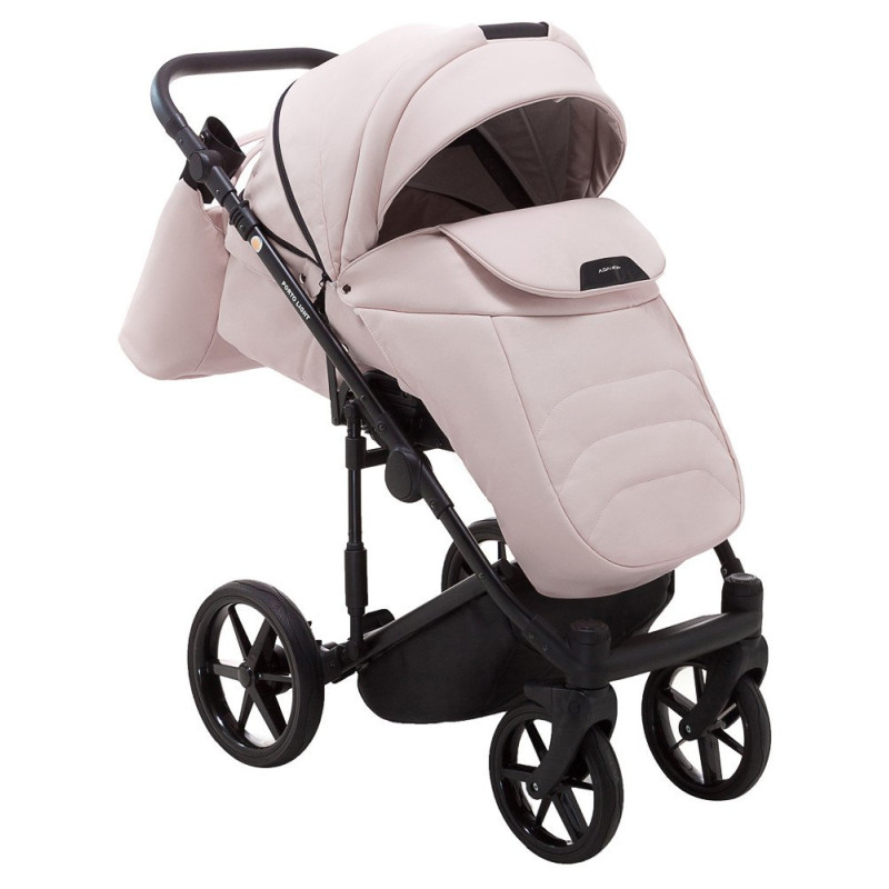 Універсальна коляска 2 в 1 Adamex Porto Light ECO рожевий пудра
