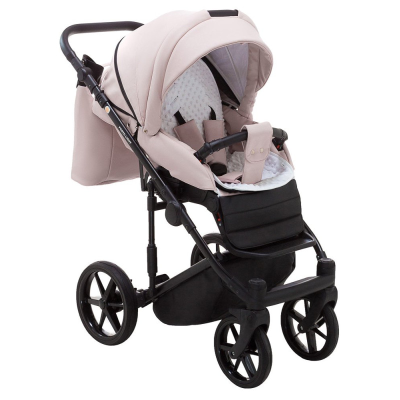 Універсальна коляска 2 в 1 Adamex Porto Light ECO рожевий пудра
