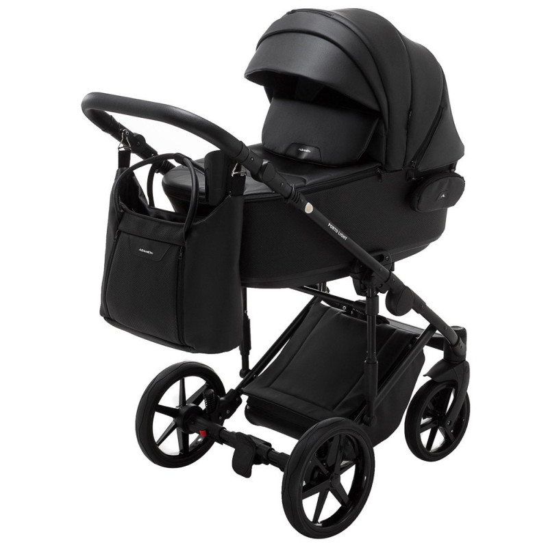 Універсальна коляска 2 в 1 Adamex Porto Light ECO чорний