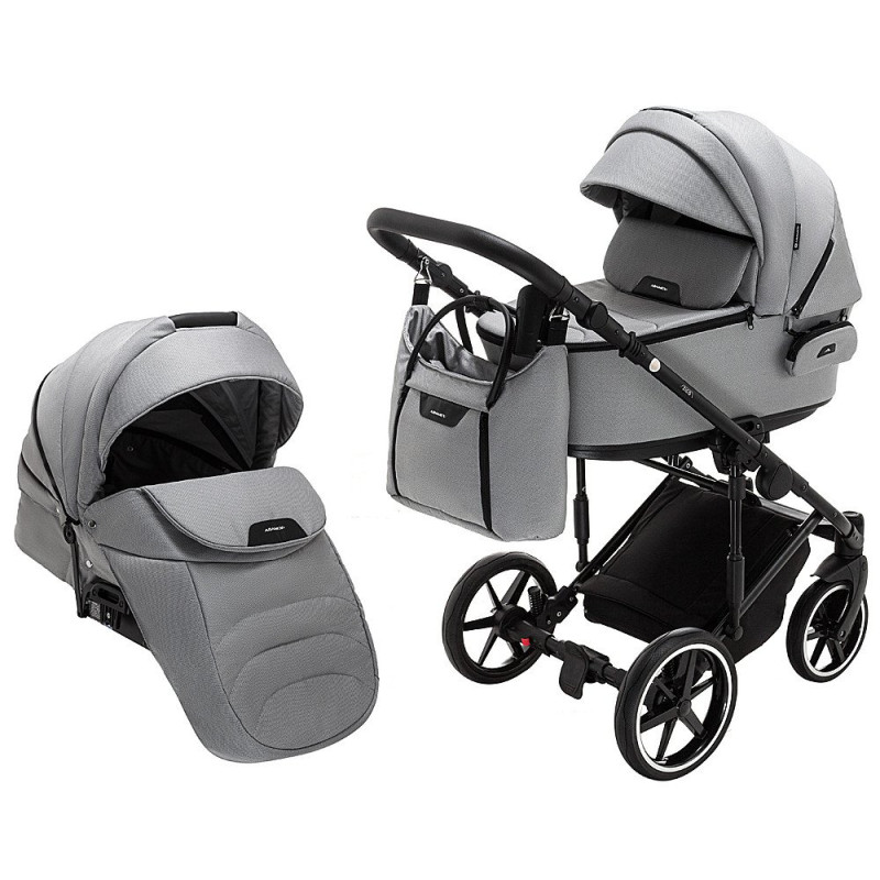 Універсальна коляска 2 в 1 Adamex Porto Light Tip tk-83 сірий