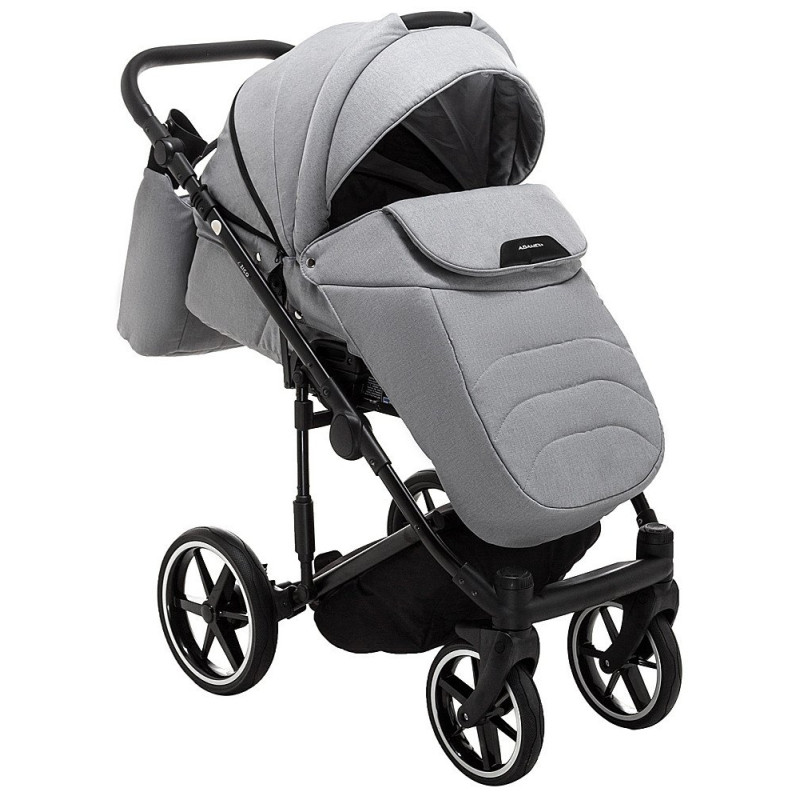 Універсальна коляска 2 в 1 Adamex Porto Light Lux tk-56 сірий
