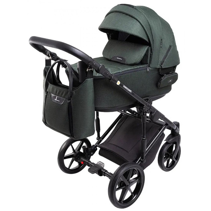 Універсальна коляска 2 в 1 Adamex Porto Light Lux tk-50 темно-зелений