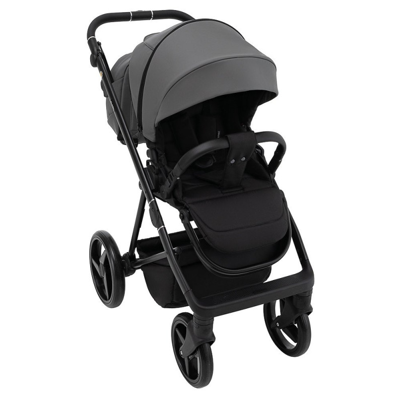 Універсальна коляска 2 в 1 Adamex Blanc Eco темно-сірий