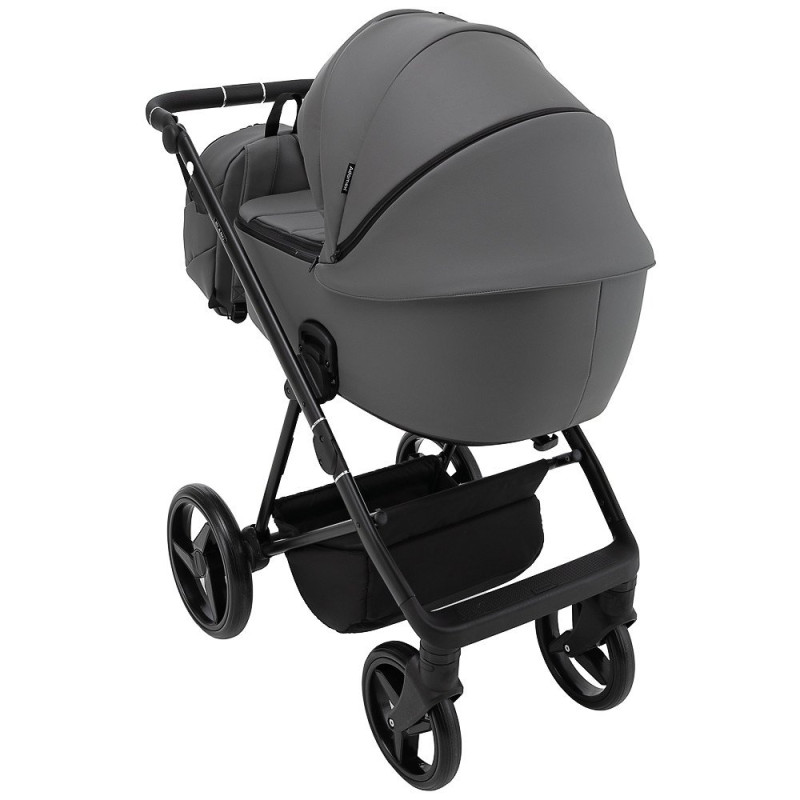 Універсальна коляска 2 в 1 Adamex Blanc Eco темно-сірий