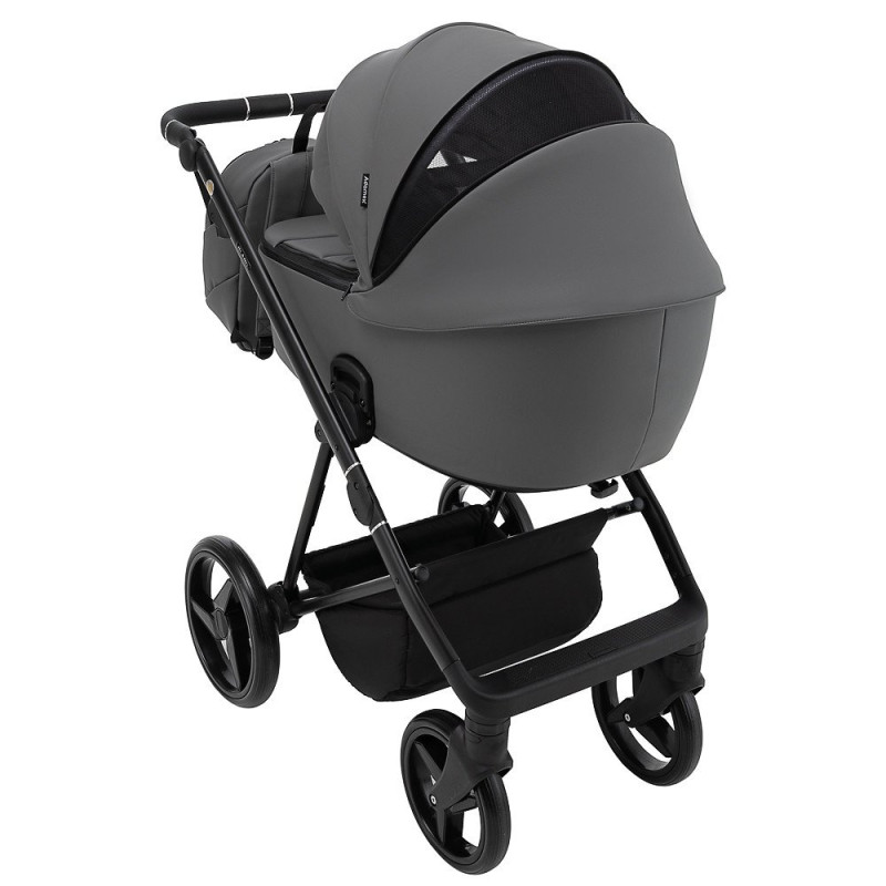 Універсальна коляска 2 в 1 Adamex Blanc Eco темно-сірий