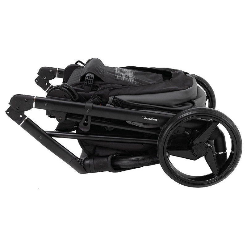 Універсальна коляска 2 в 1 Adamex Blanc Eco темно-сірий