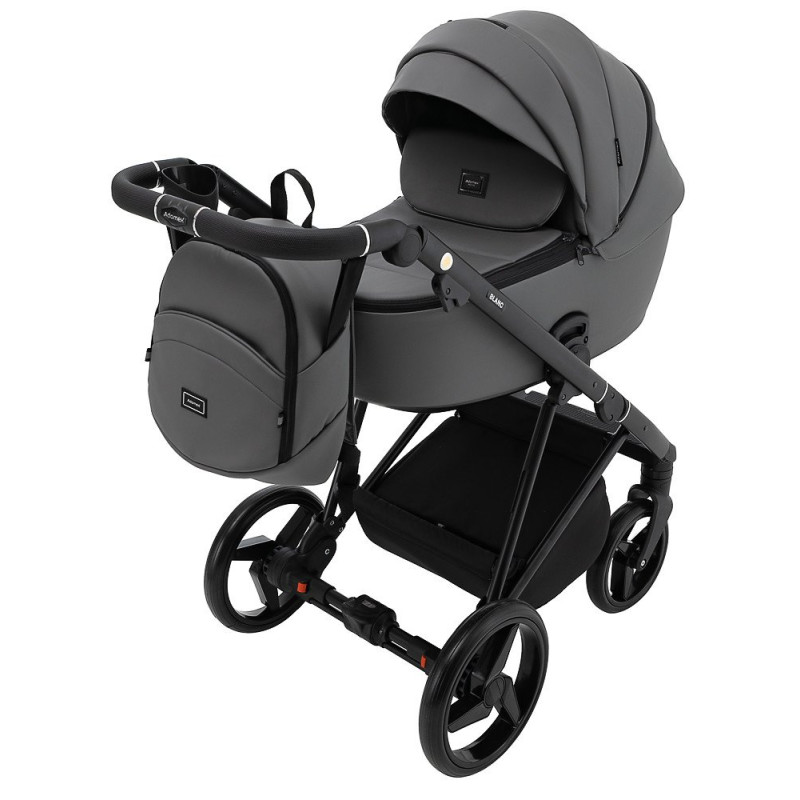 Універсальна коляска 2 в 1 Adamex Blanc Eco темно-сірий