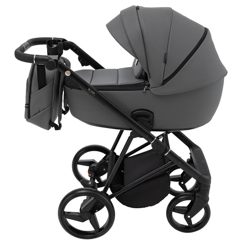 Універсальна коляска 2 в 1 Adamex Blanc Eco темно-сірий