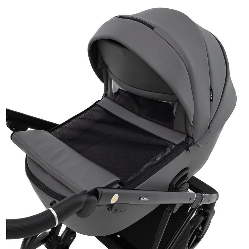 Універсальна коляска 2 в 1 Adamex Blanc Eco темно-сірий