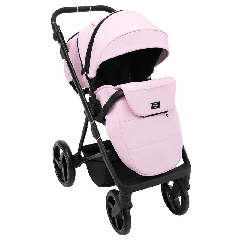 Універсальна коляска 2 в 1 Adamex Blanc Eco рожевий