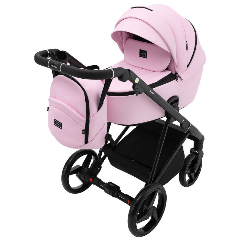 Універсальна коляска 2 в 1 Adamex Blanc Eco рожевий