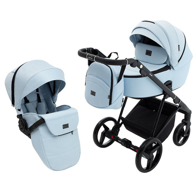 Універсальна коляска 2 в 1 Adamex Blanc Tip ps-24 світло-блакитний/блакитний