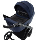 Універсальна коляска 2 в 1 Adamex Blanc Lux ps-64 темно-синій/синій