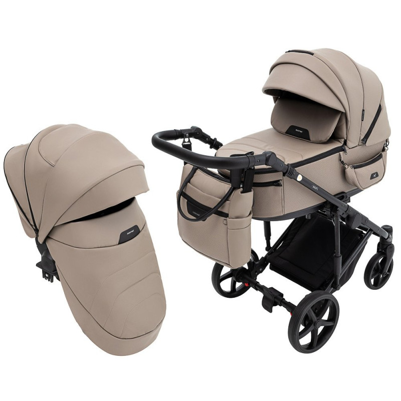 Універсальна коляска 2 в 1 Adamex Zico Eco sa-9 темний капучино