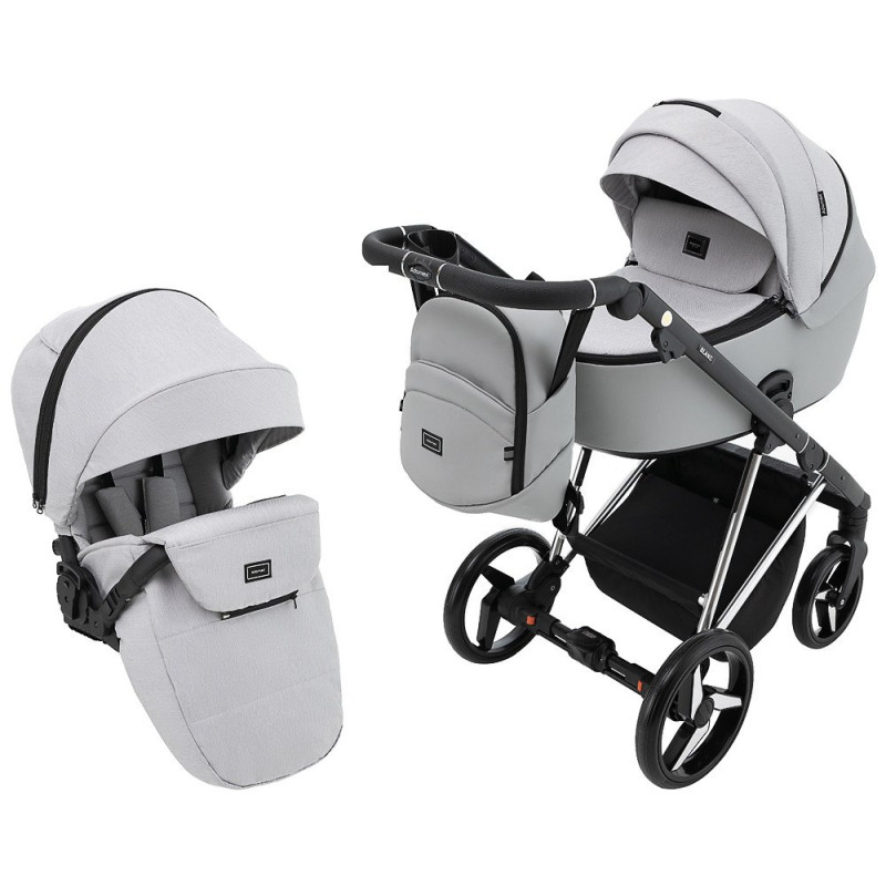 Універсальна коляска 2 в 1 Adamex Blanc Special Edidion ps-723/k світло-сірий