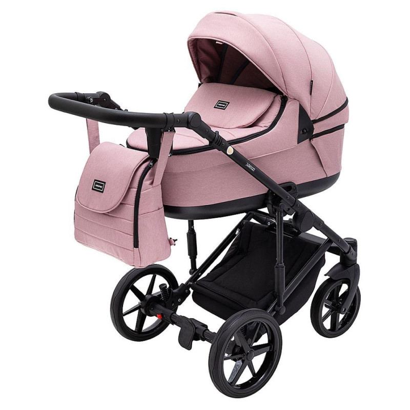 Універсальна коляска 2 в 1 Adamex Locco Tip рожевий