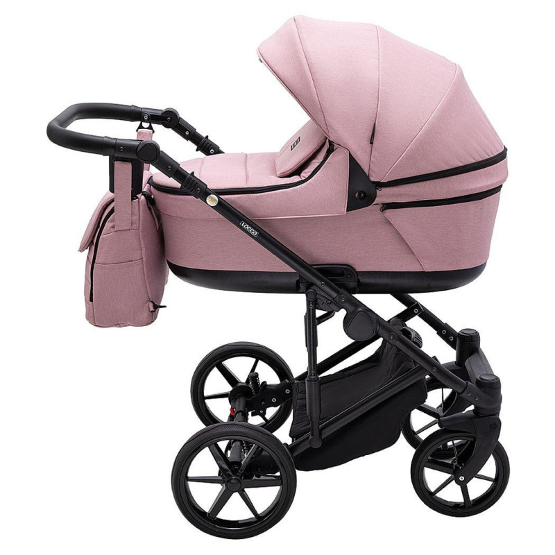Універсальна коляска 2 в 1 Adamex Locco Tip рожевий