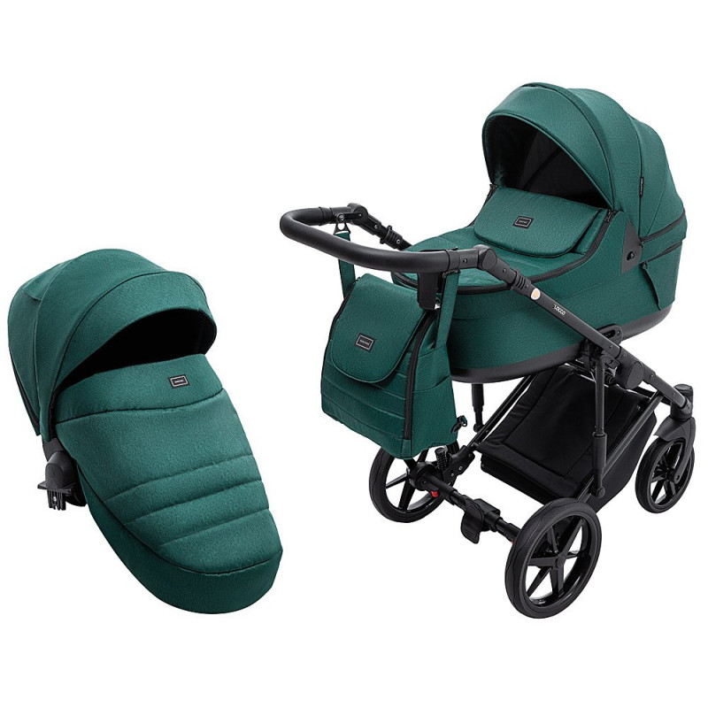 Універсальна коляска 2 в 1 Adamex Locco Tip tk-52 темно-зелений