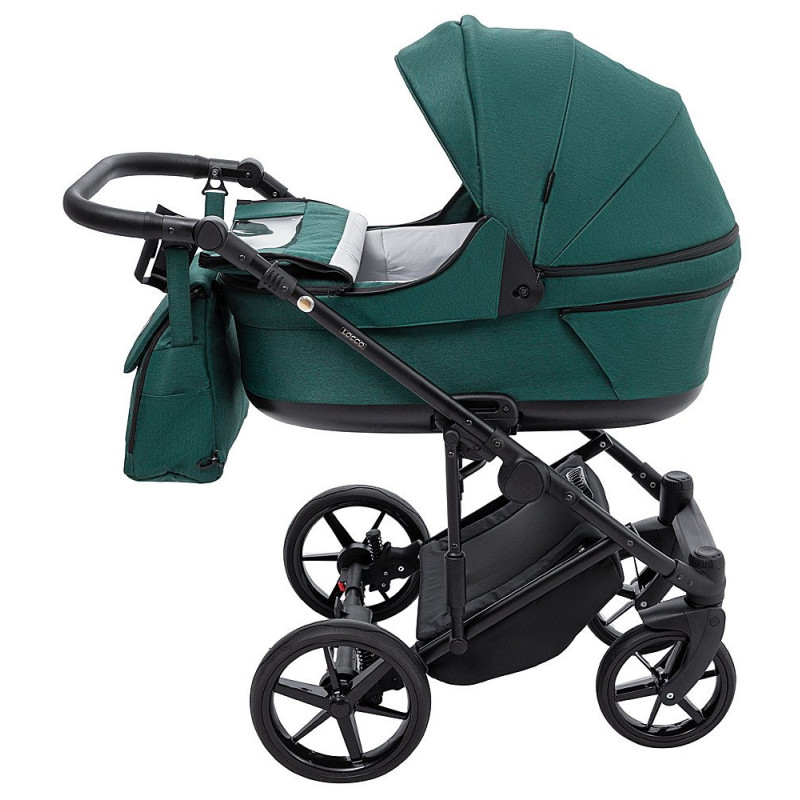Універсальна коляска 2 в 1 Adamex Locco Tip tk-52 темно-зелений