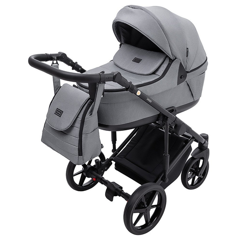 Універсальна коляска 2 в 1 Adamex Locco Tip темно-сірий