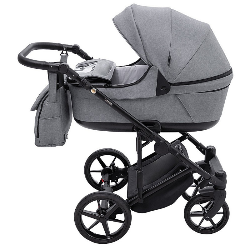 Універсальна коляска 2 в 1 Adamex Locco Tip темно-сірий