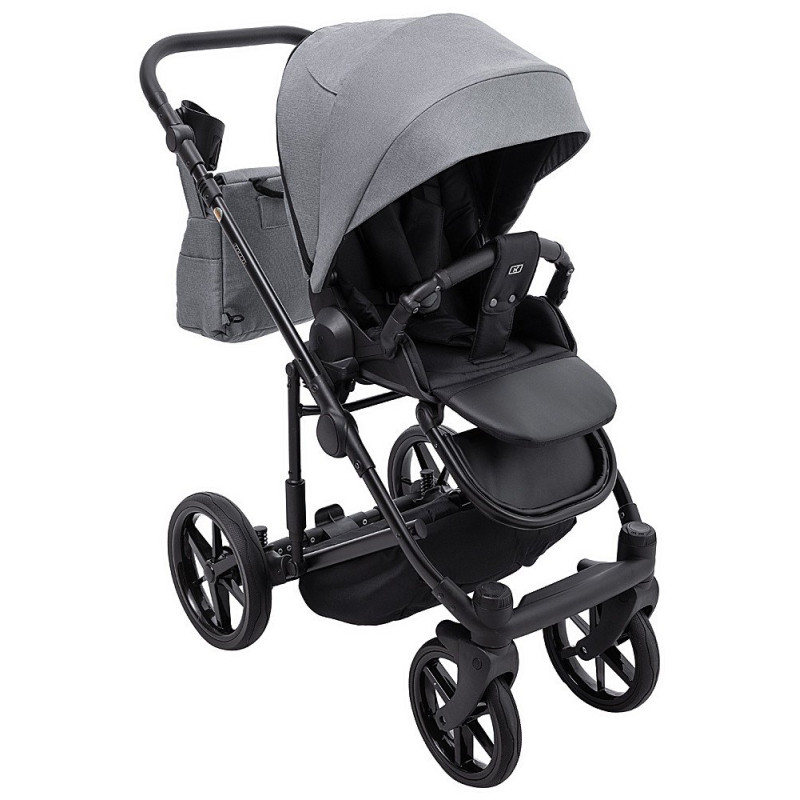 Універсальна коляска 2 в 1 Adamex Locco Tip темно-сірий