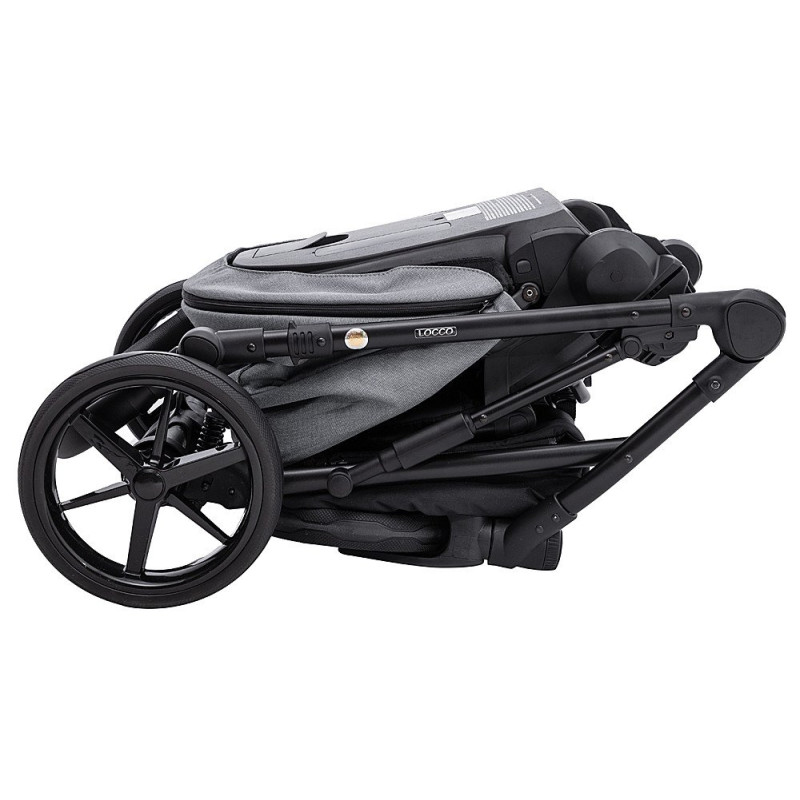 Універсальна коляска 2 в 1 Adamex Locco Tip темно-сірий