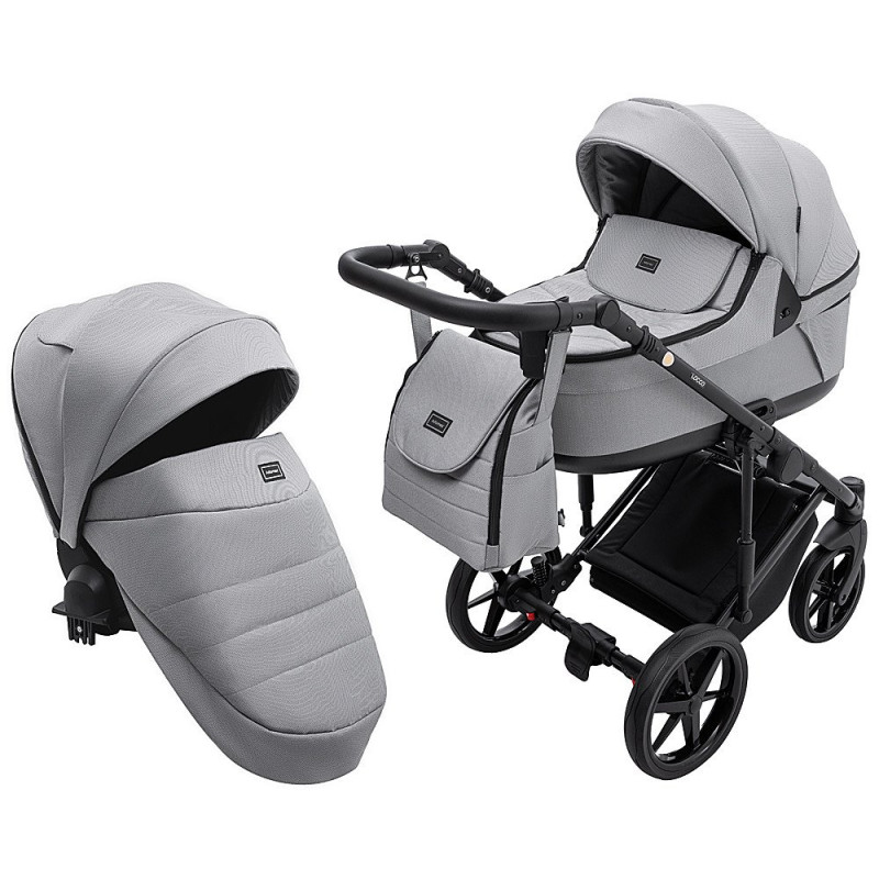 Універсальна коляска 2 в 1 Adamex Locco Tip tk-83 сірий