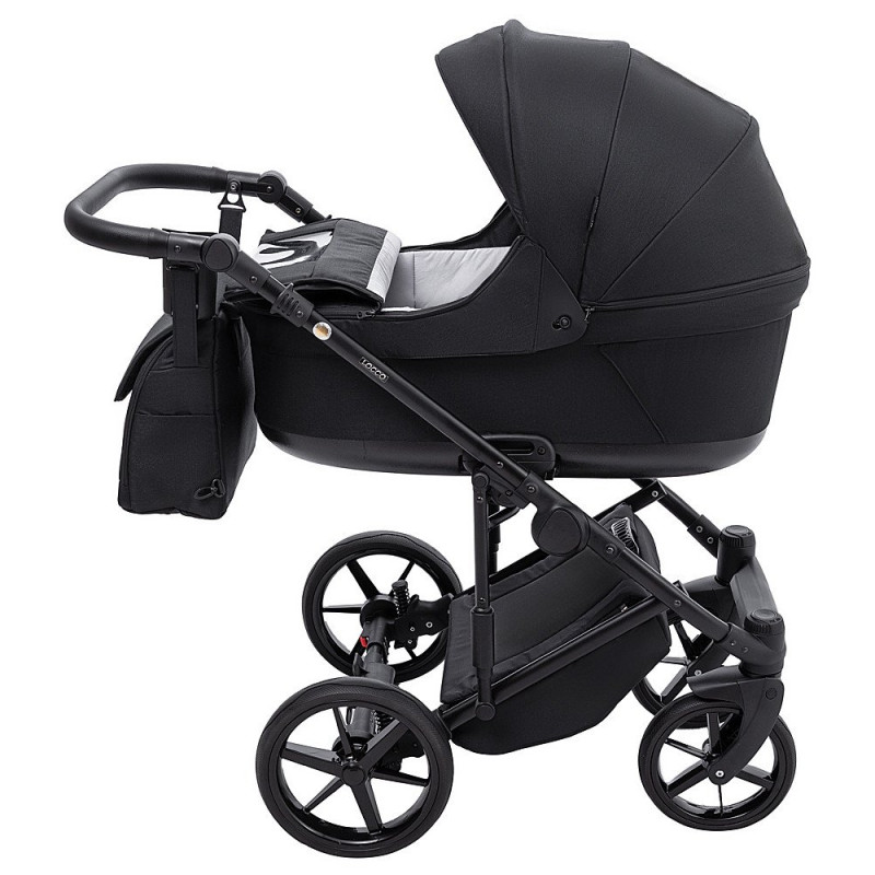 Універсальна коляска 2 в 1 Adamex Locco Lux tk-53 чорний
