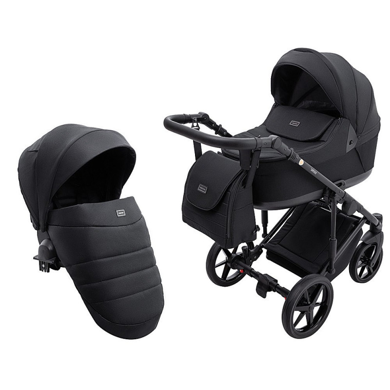 Універсальна коляска 2 в 1 Adamex Locco Lux tk-53 чорний