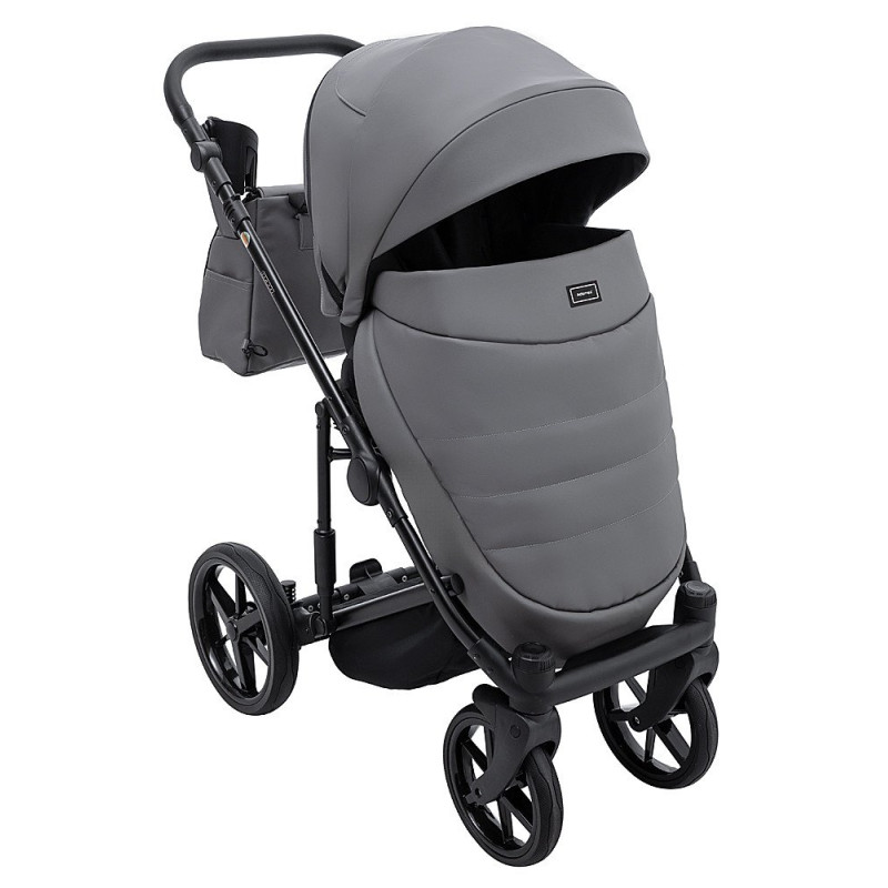 Універсальна коляска 2 в 1 Adamex Locco Eco sa-4 темно-сірий