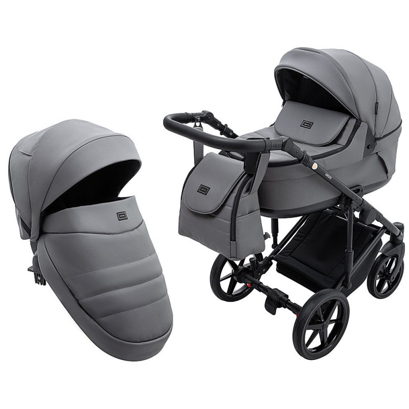 Універсальна коляска 2 в 1 Adamex Locco Eco sa-4 темно-сірий