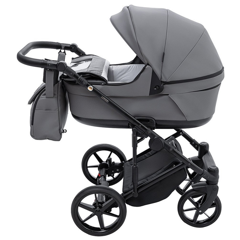 Універсальна коляска 2 в 1 Adamex Locco Eco sa-4 темно-сірий