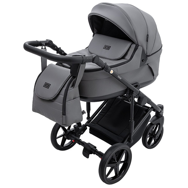 Універсальна коляска 2 в 1 Adamex Locco Eco sa-4 темно-сірий