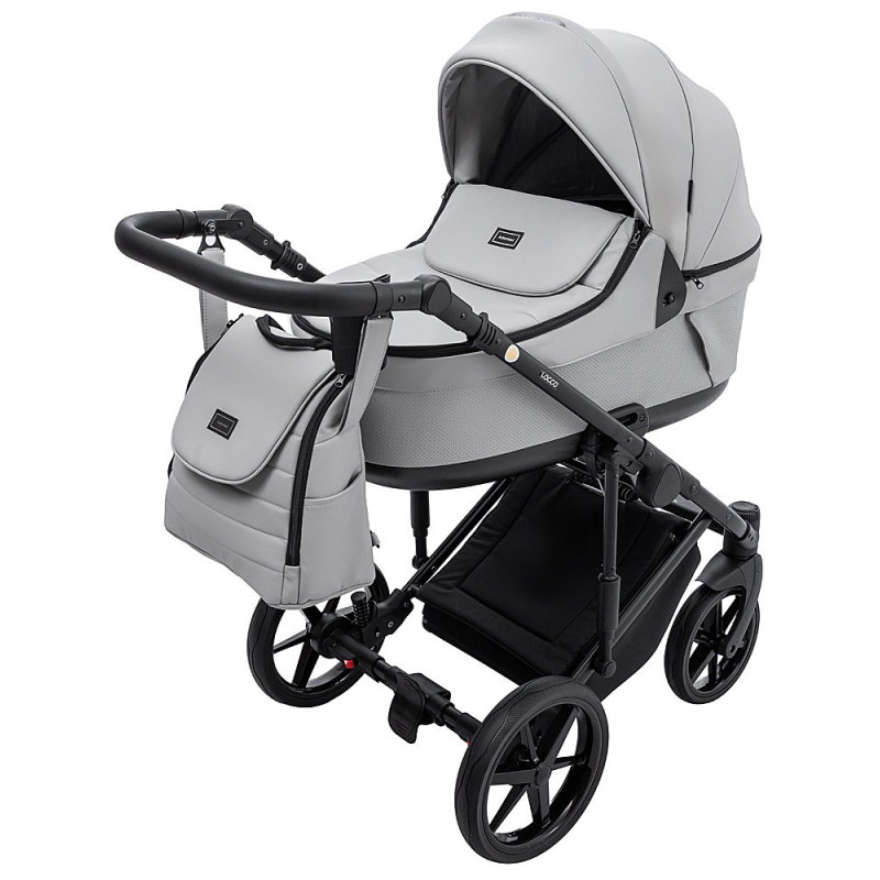 Універсальна коляска 2 в 1 Adamex Locco Eco sa-3 світло-сірий