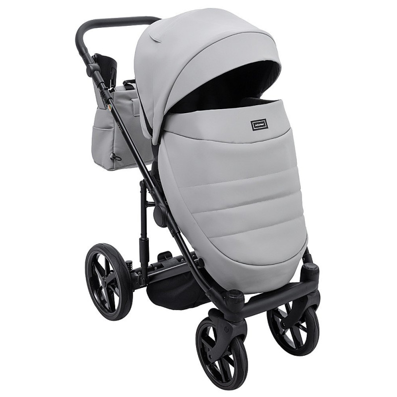 Універсальна коляска 2 в 1 Adamex Locco Eco sa-3 світло-сірий