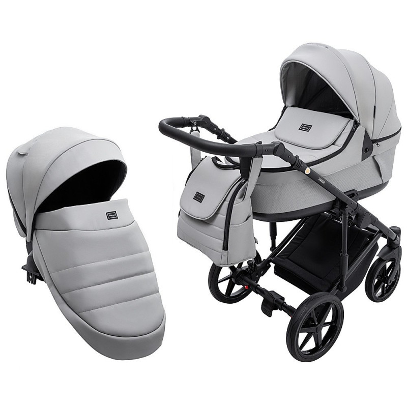 Універсальна коляска 2 в 1 Adamex Locco Eco sa-3 світло-сірий