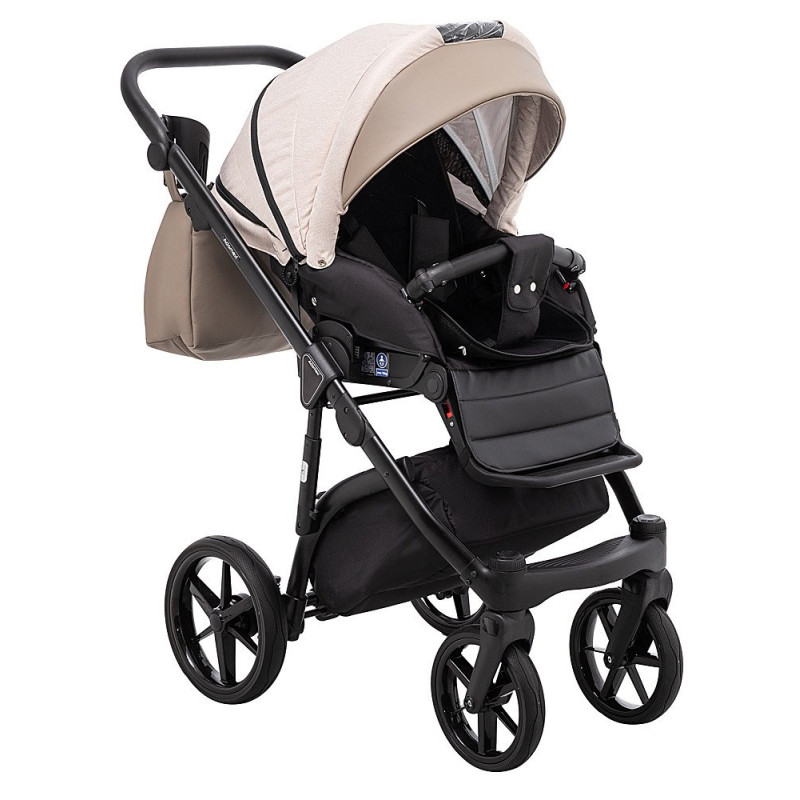 Універсальна коляска 2 в 1 Adamex Nola ps-160 бежевий/капучино