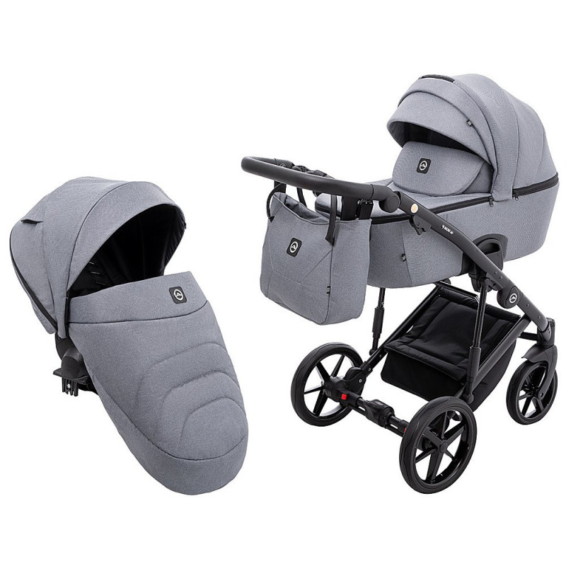 Універсальна коляска 2 в 1 Adamex Mobi Air Thermo New TIP tk-60 темно-сірий